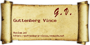 Guttenberg Vince névjegykártya
