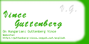vince guttenberg business card